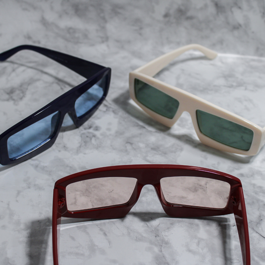 Futuristic Oversized Solid Frame Sunglasses.